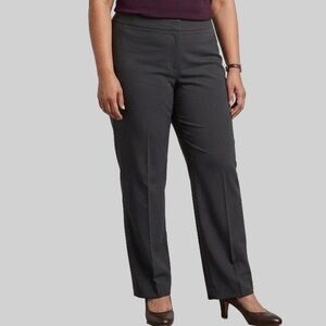 LAURA PLUS Grey Straight Leg Front Zip Trousers size 20